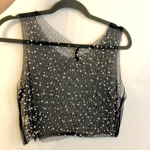 Sheer pearl covered top - Picture 3 of 3